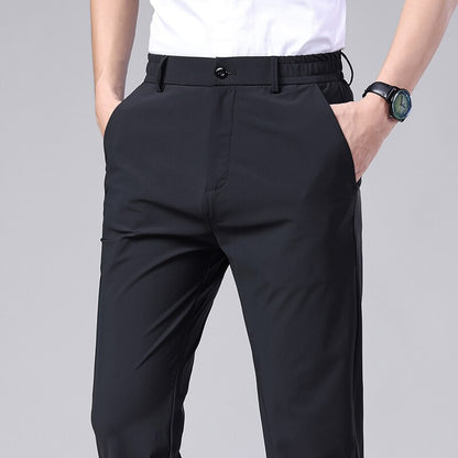 Korean Classic Summer Trousers Slim Stretch Business Pants for Men