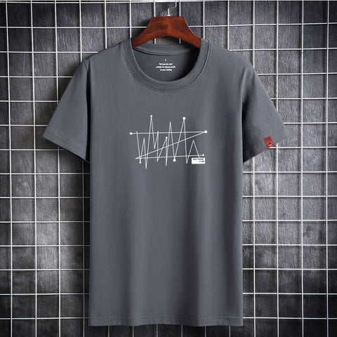 Mens Shirts Casual Short Sleeve Clothes High Quality Printed Cotton - xinnzy