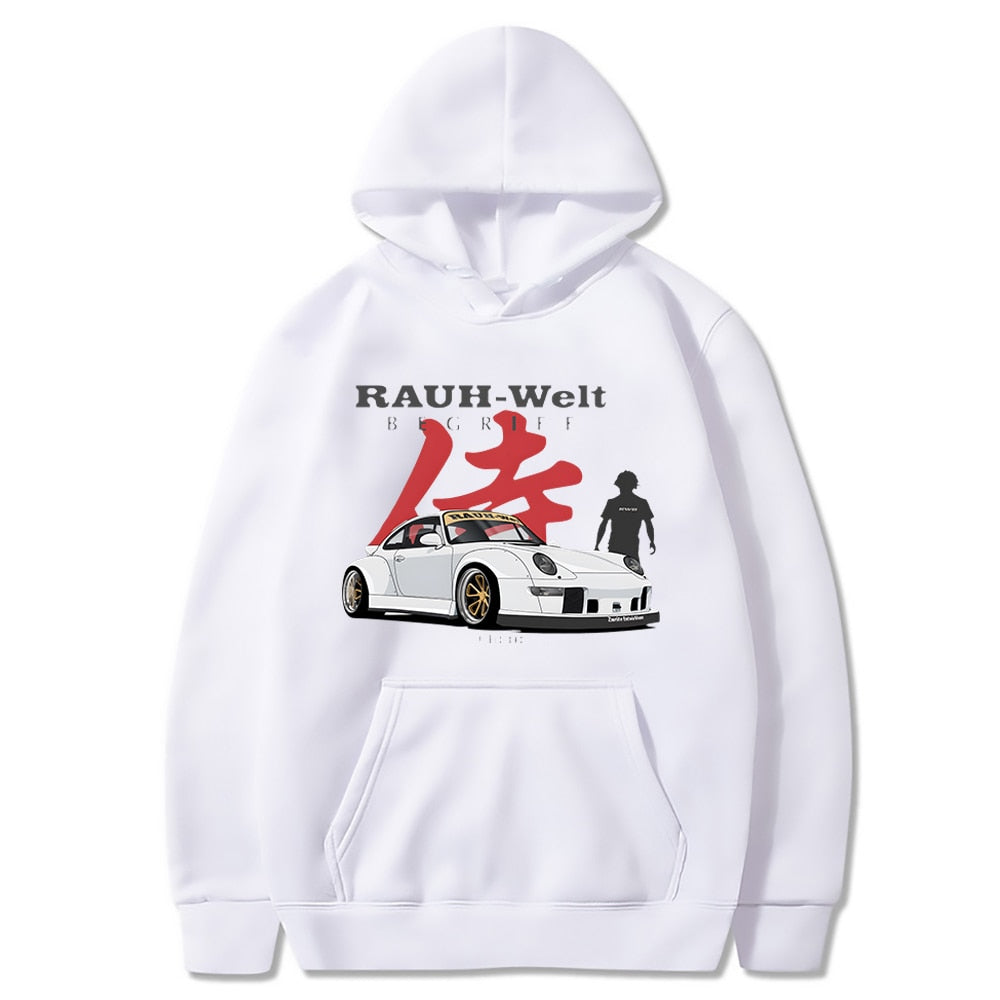 Men Hoodies Harajuku Japanese Anime Cartoon Print Casual