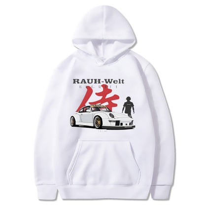 Men Hoodies Harajuku Japanese Anime Cartoon Print Casual