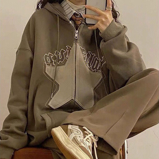 Sweatshirt Hoody cardigan jacket oversized Hoodies Women zipper coats korean