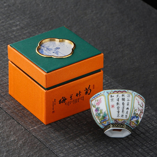 Mugs Household Afternoon Teacups Enamel Retro Ceramic Cup