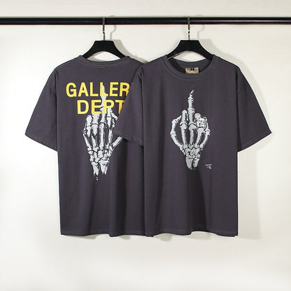 T-Shirt mit Mittelfinger-Print, Street Fashion