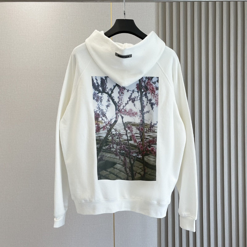 Men Hoodies Sweatshirt Colorful Flower Cotton High Quality