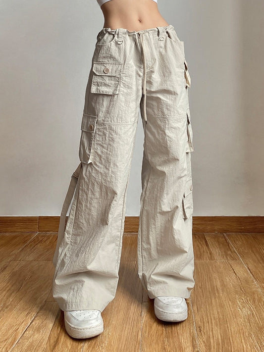 Women Harajuku Pocket Patchwork Cargo Pants