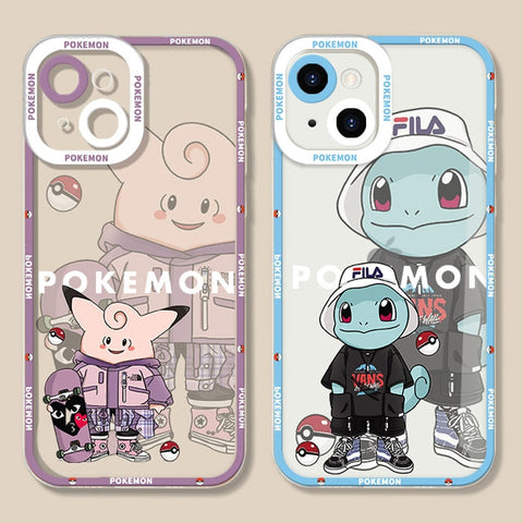 Modische Pokemon-Schutzhülle aus weichem Silikon für iPhone Silm Back Cover