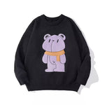 Men Trendy Bear Pattern Knitwear Casual Cotton Pullovers for Autumn