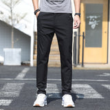 Men Pants Slim Straight Stretch Classic Trousers Spring Autumn Pant High quality - xinnzy