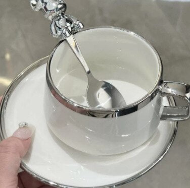 Ceramic coffee cup and saucer advanced beauty coffee cup